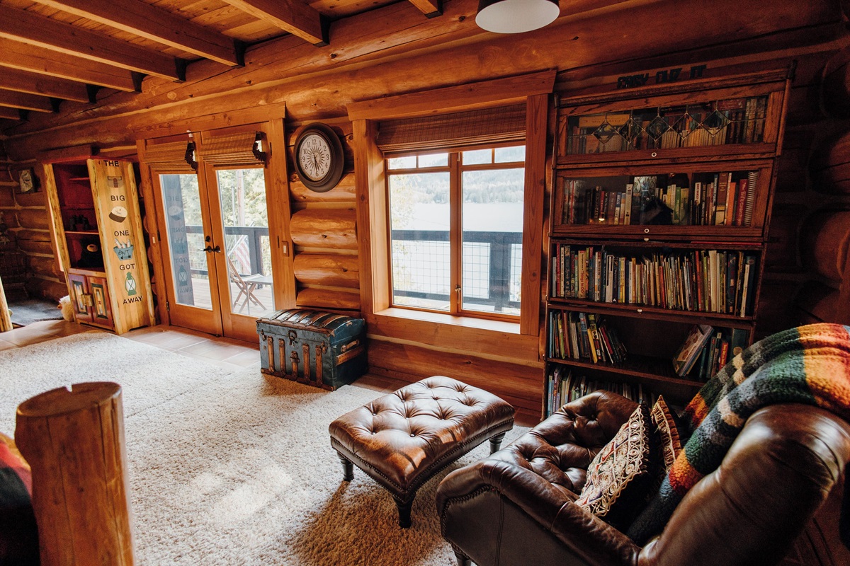 Master bedroom with king and twin bunk beds, second floor.
