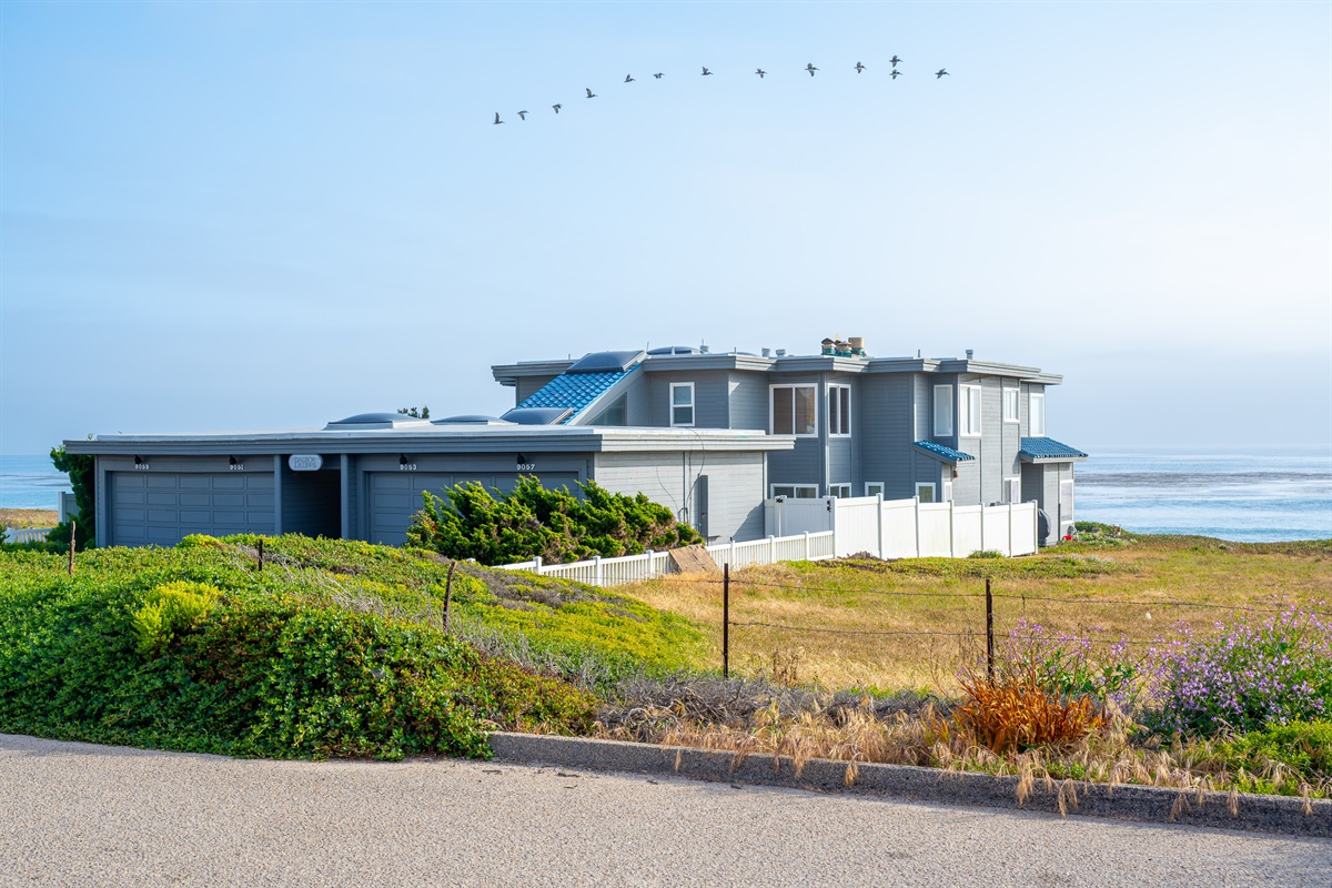 The condos from the street, Blue Haven is the lower level unit