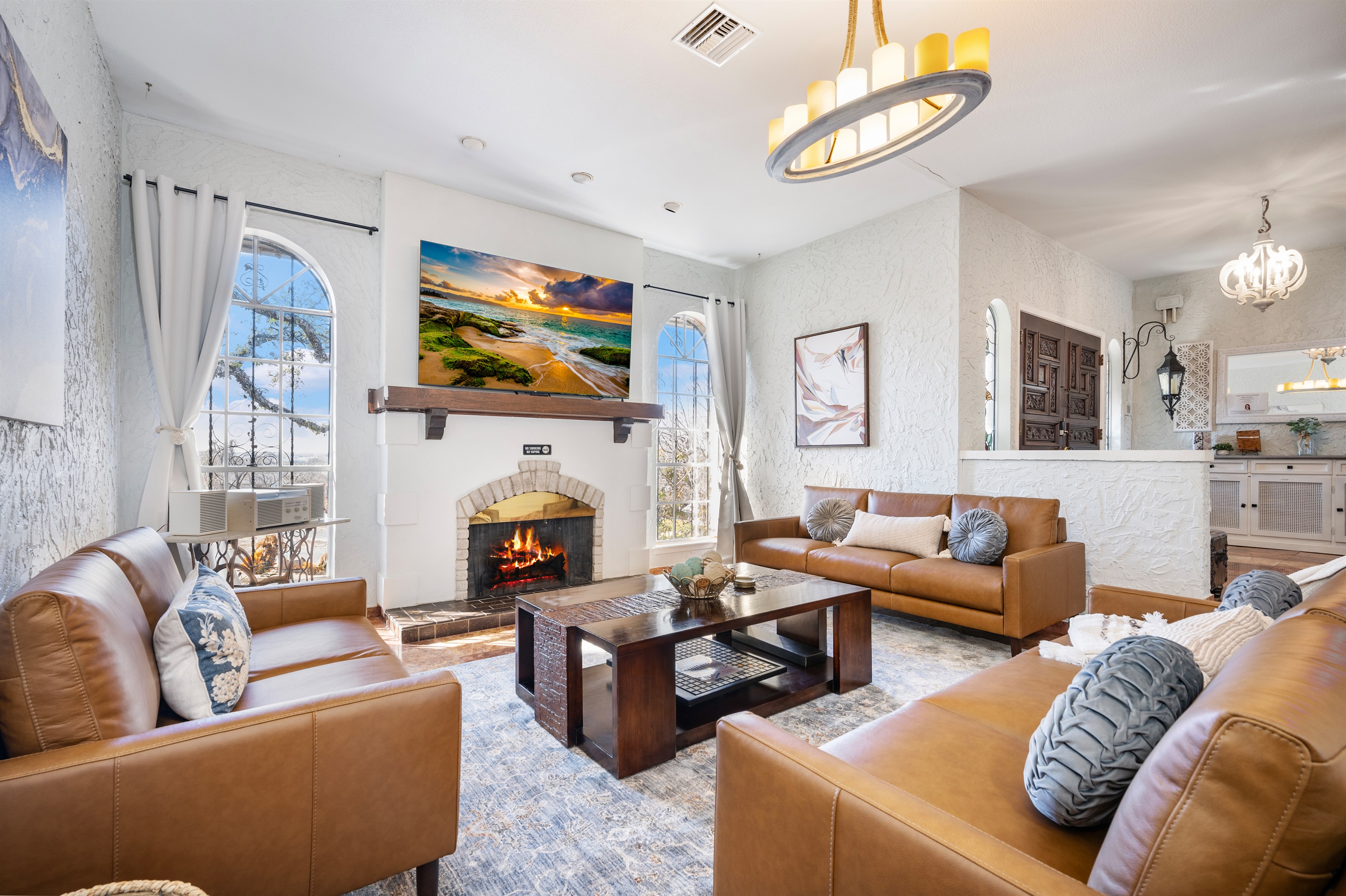 Enjoy the main living room with plenty of seating for gathering to watch the big game, reading books or playing board games. 