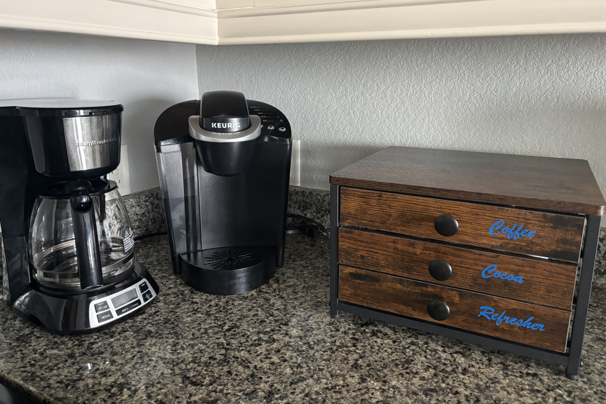 Keurig, coffee makers and pods provided