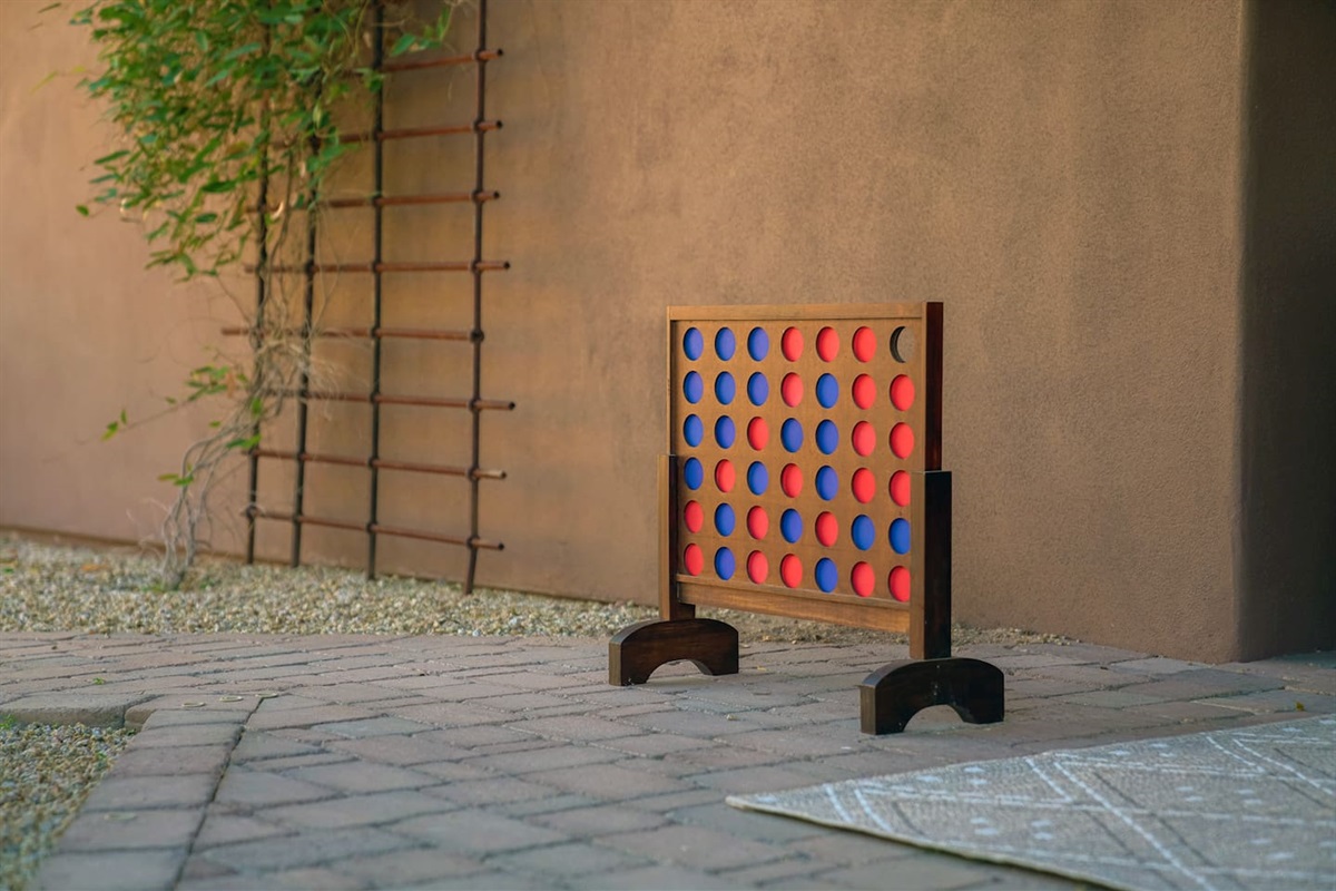 Play lots of games outdoors with family or friends, including ping pong, checkers, pool basketball, pool volleyball, or putt-putt golf!
