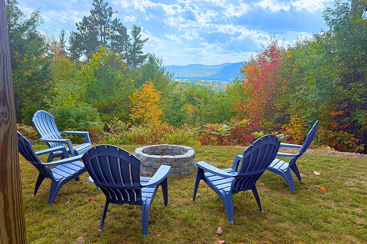 Cozy up around our newly added firepit and soak in the peaceful mountain views! It's the perfect way to end the day!