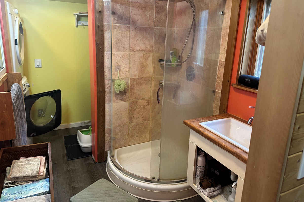 Indoor Shower - No Toilet inside of the house