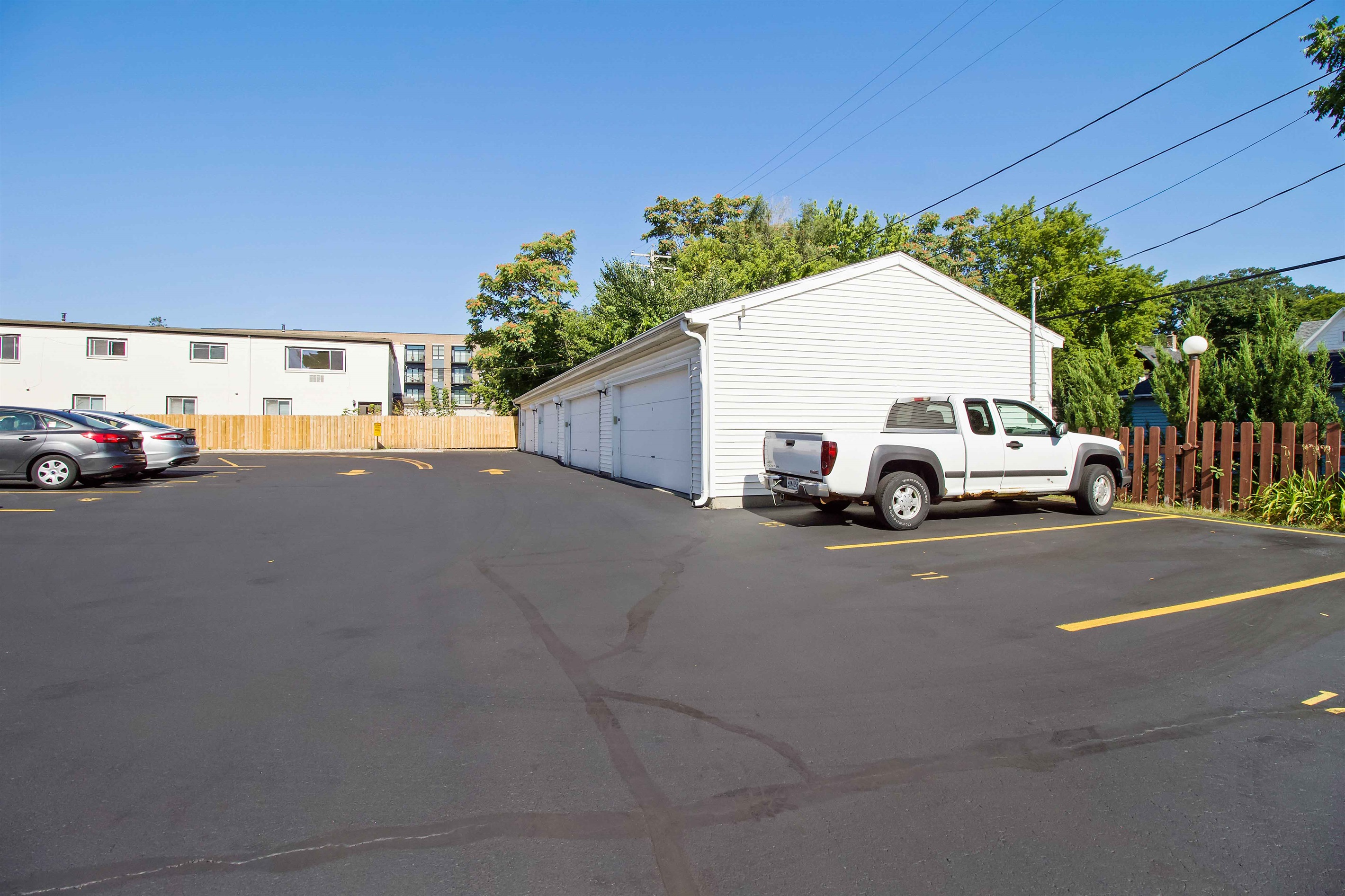 Dedicated off-street parking behind the building.