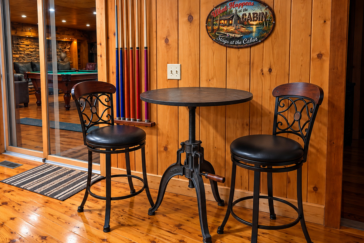 Cozy Cabin Game Room 