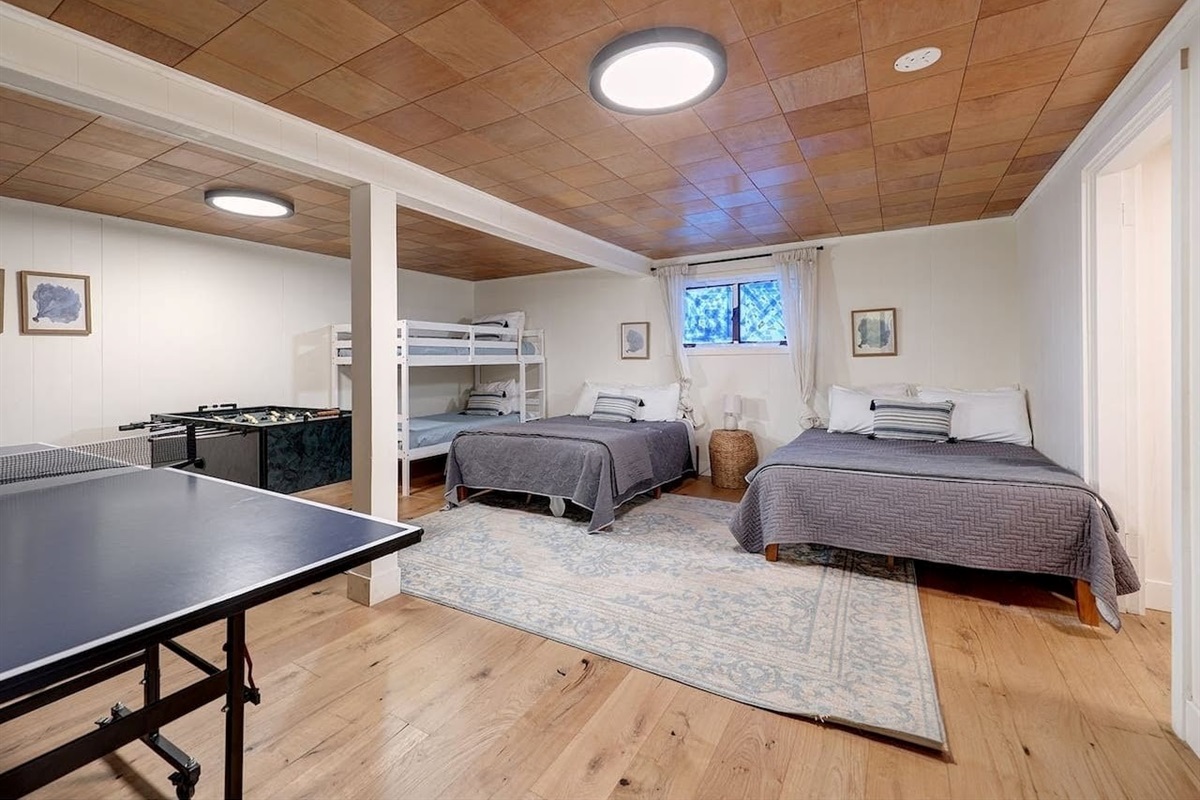 Main House - Bedroom #4: 2 Double + 2 Bunk Beds