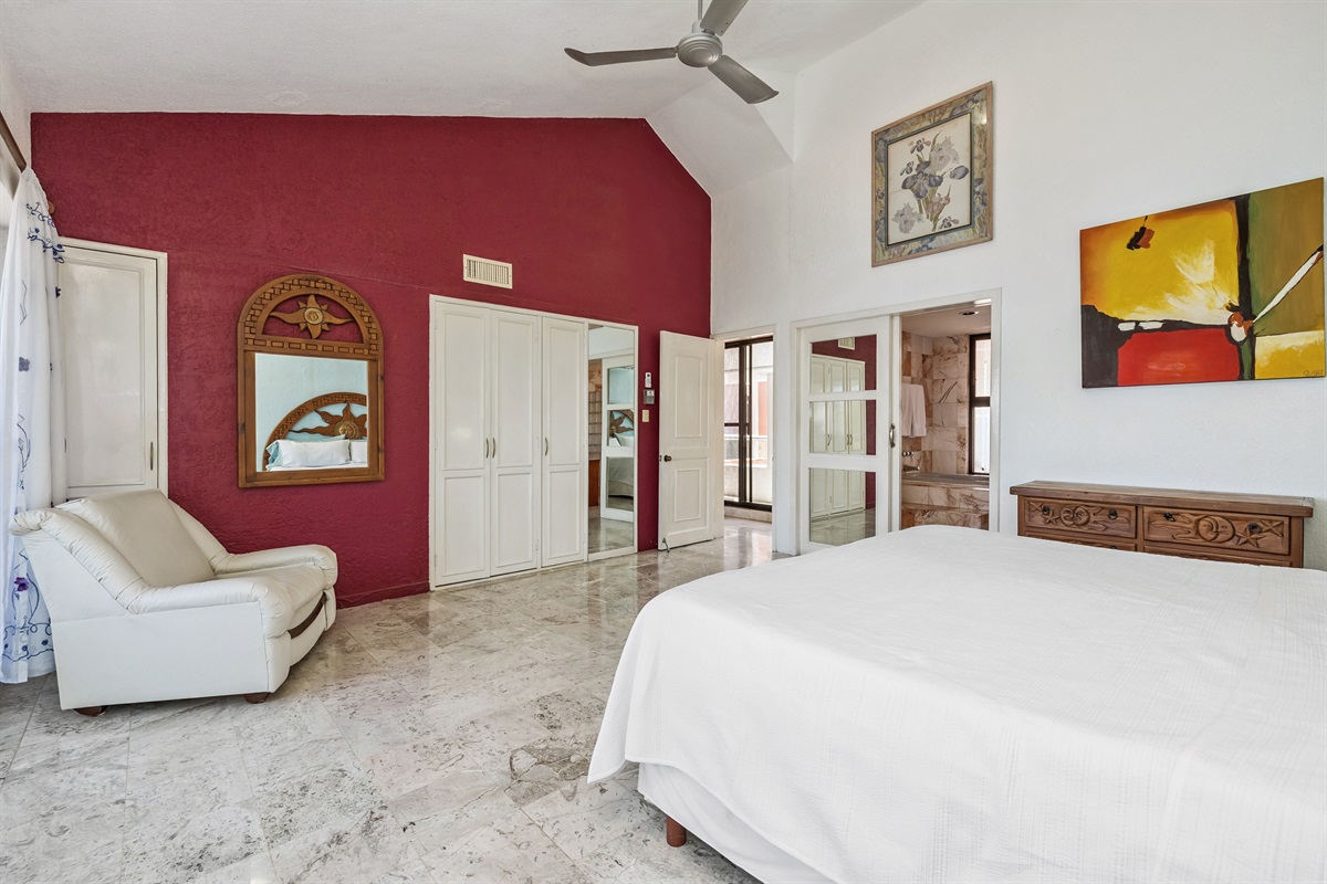 Bedroom 4, King Bed, Private Bath, Balcony with Ocean View