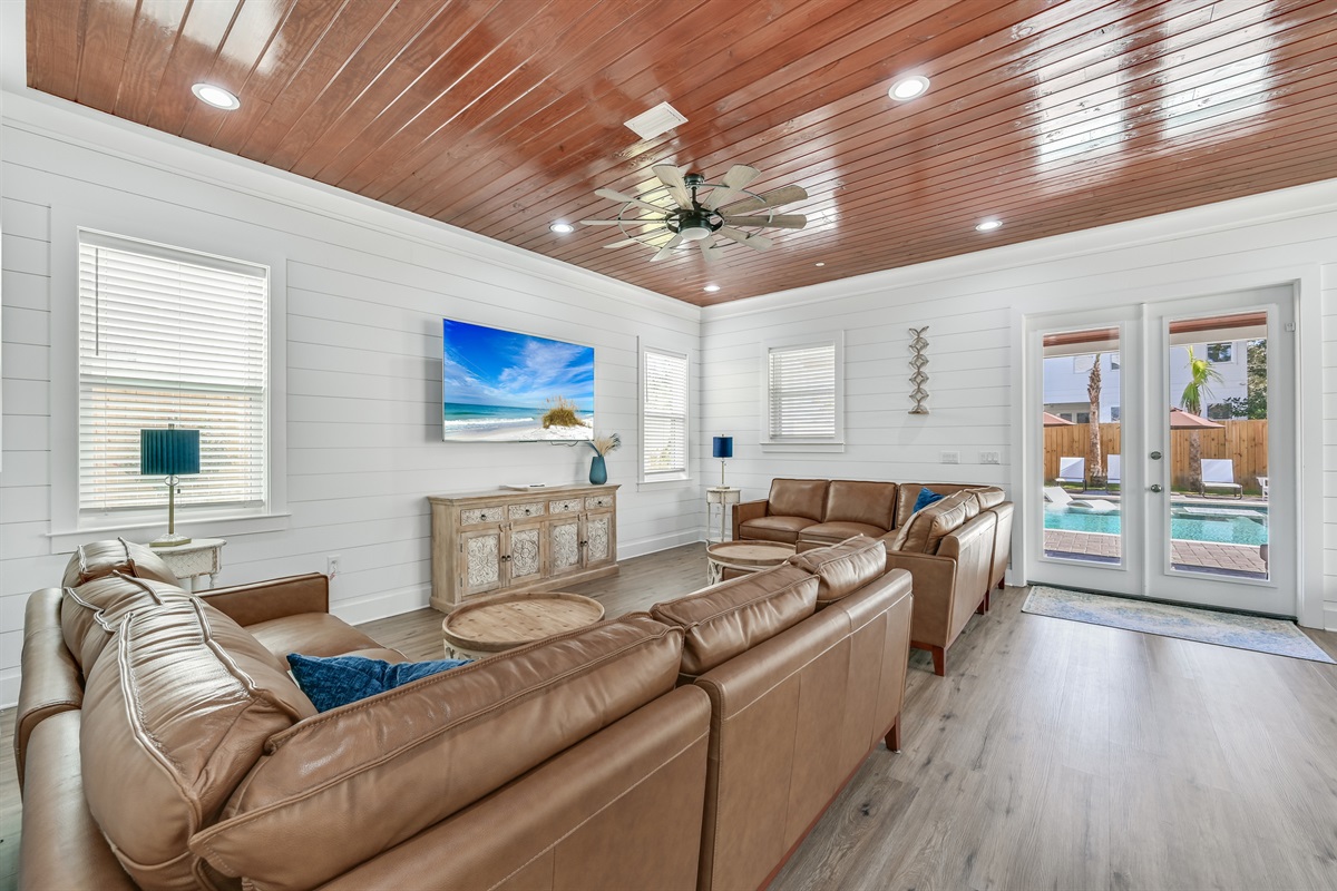 Large Living Room with 70" TV (first floor)