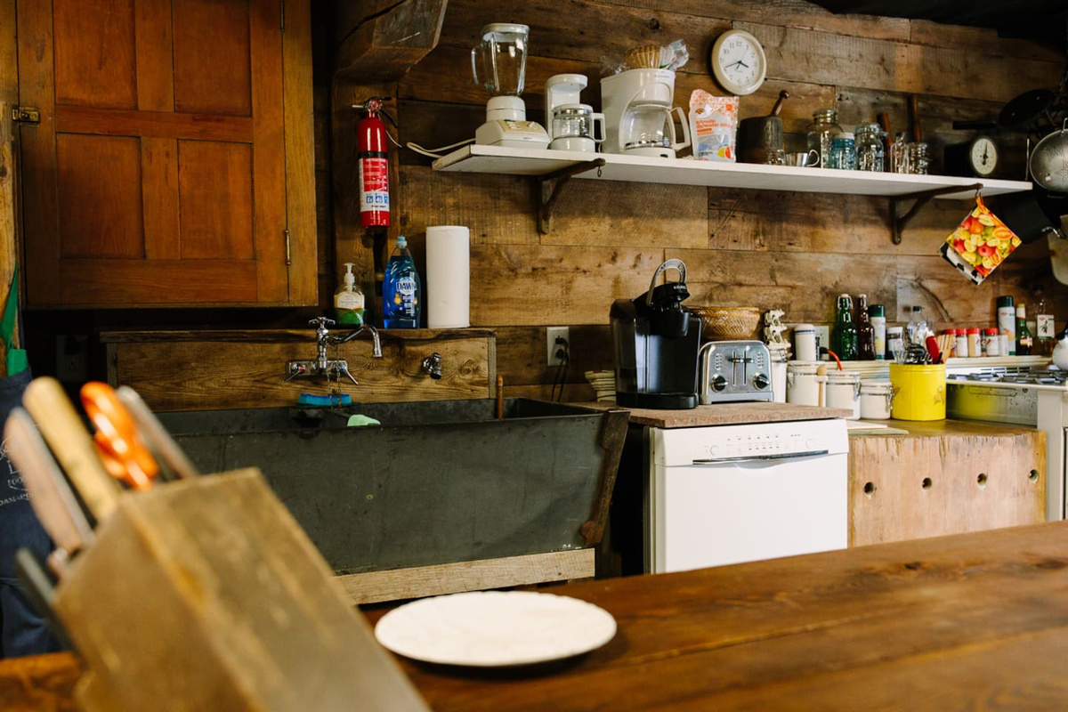 A well-equipped kitchen.