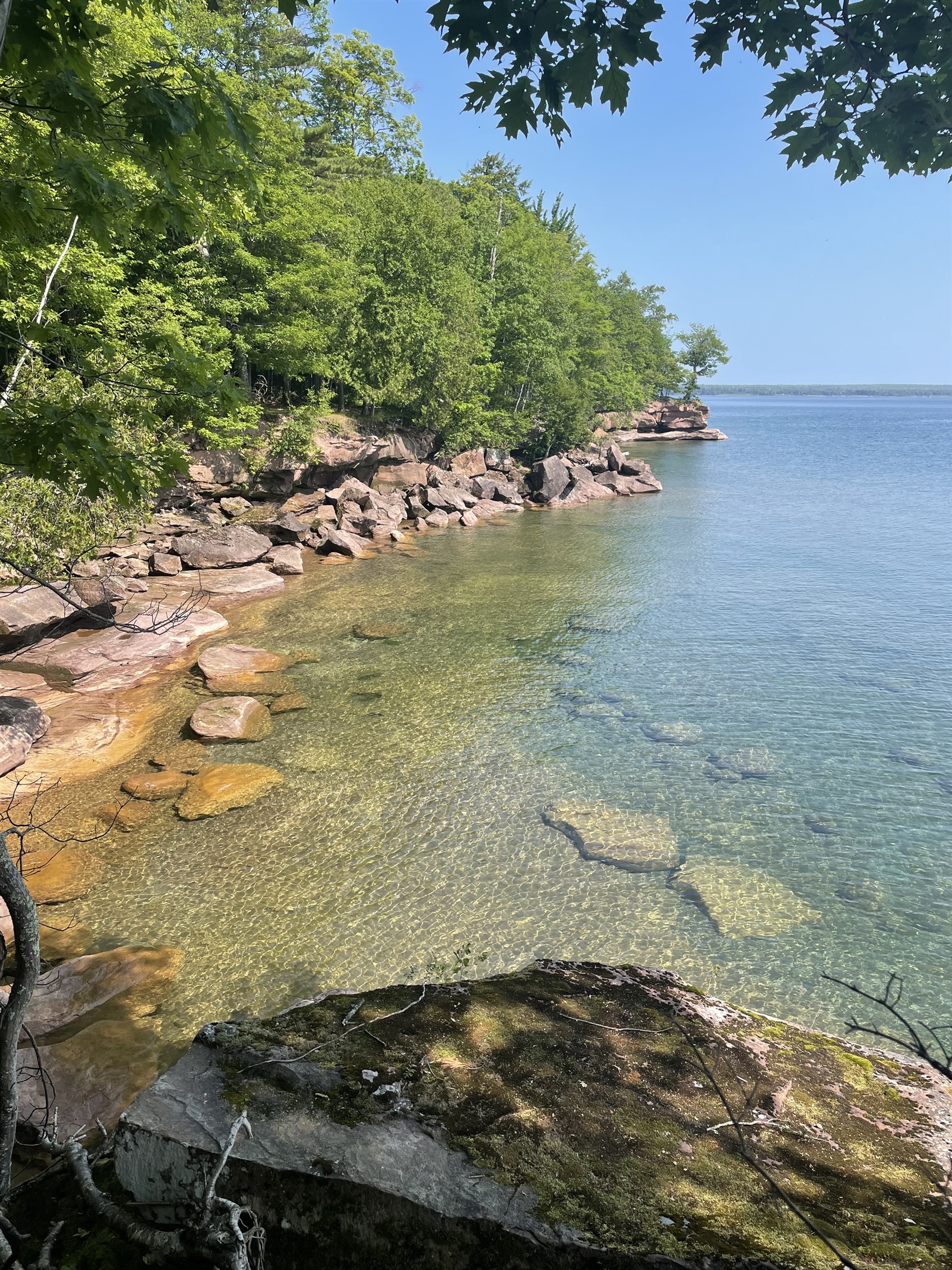 Big bay point loop trail on Madeline Island. Accessible by ferry out of Bayfield town to La Pointe/Madeline Island 
