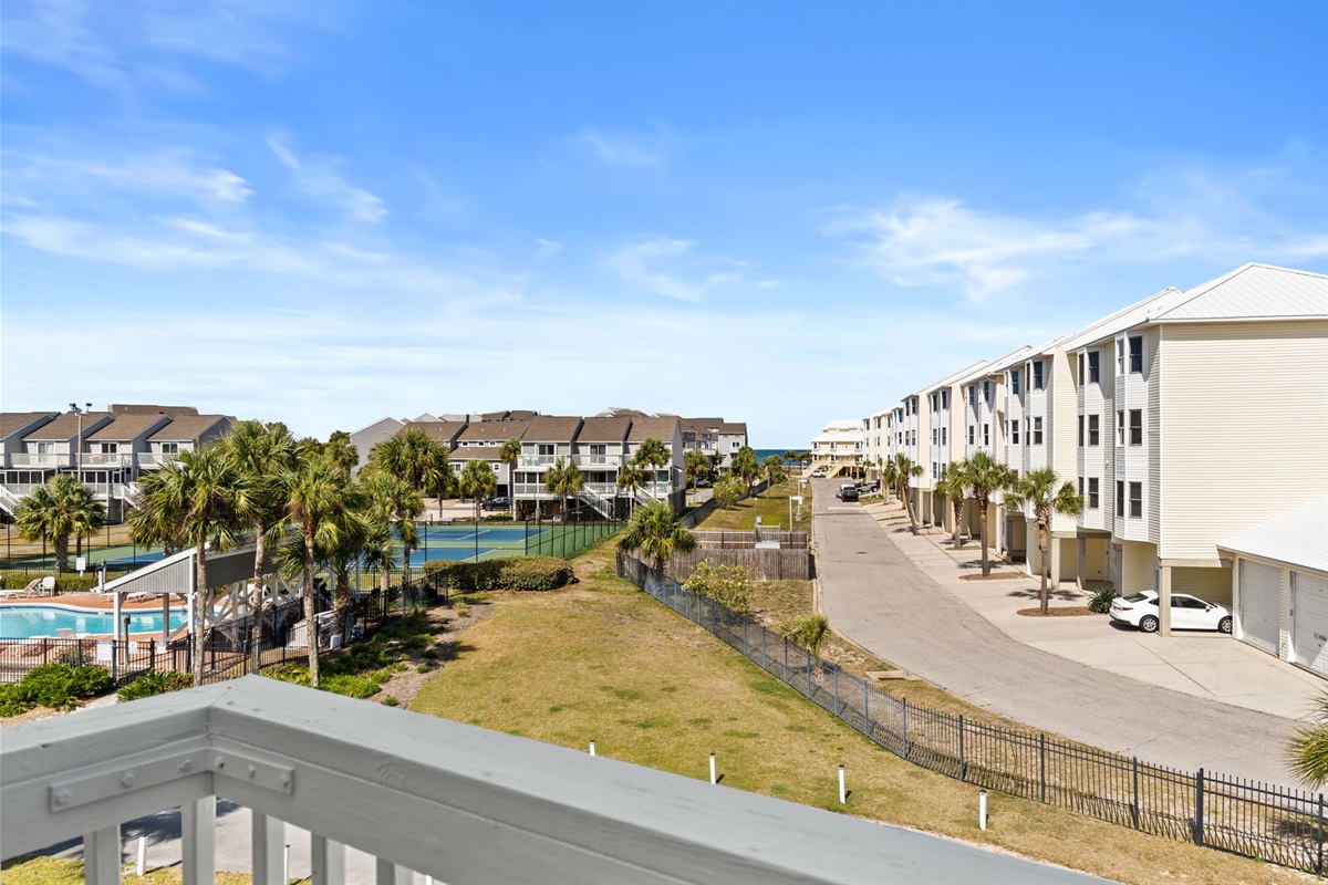 Balcony off second level guest bedroom