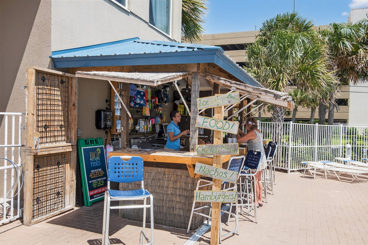 Seasonal Tiki Bar at Tidewater 201 - come grab a cold drink!