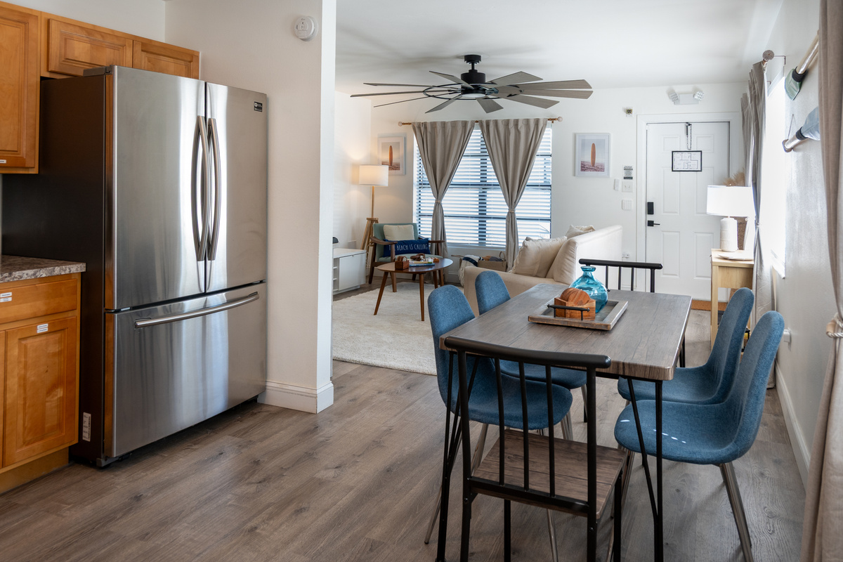 Dining table just off the kitchen – open to the living room