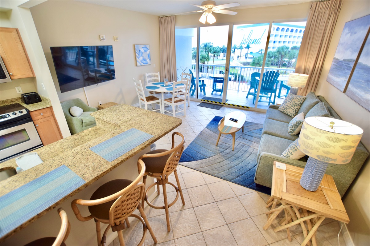 Destin West Gulfside #309: Living Room