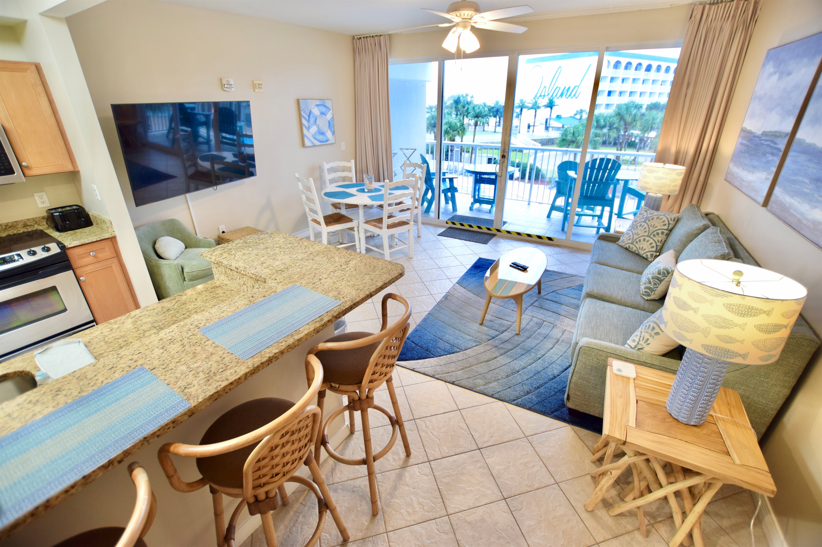 Destin West Gulfside #309: Living Room