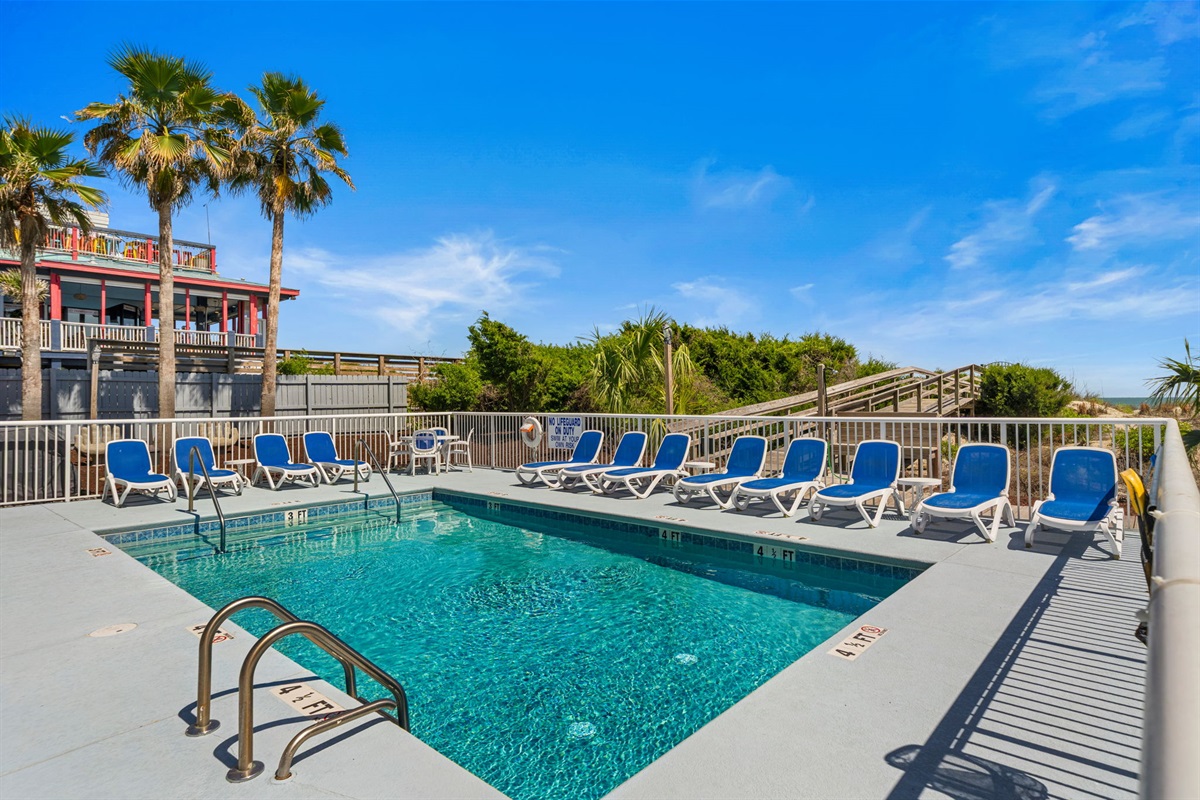 Pool  | Morning Sunrise | 302 Oceanview | 1116 Ocean Blvd, Isle of Palms, SC | IOP Escapes