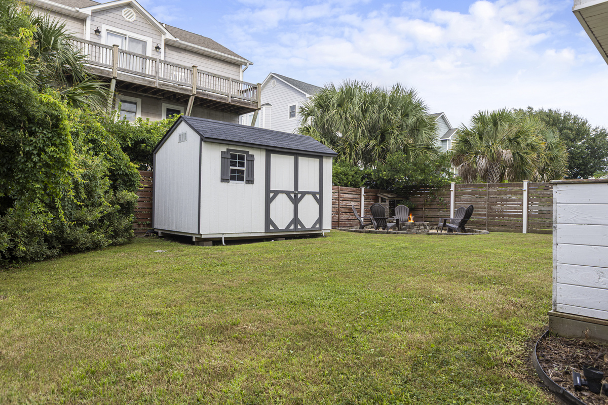 Fenced in back yard
