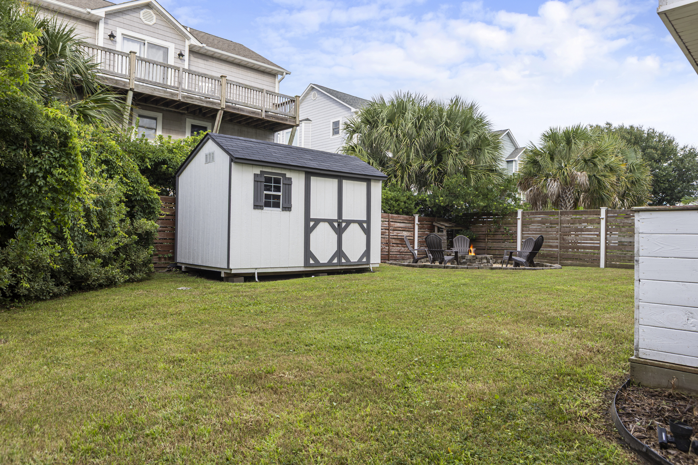 Fenced in back yard