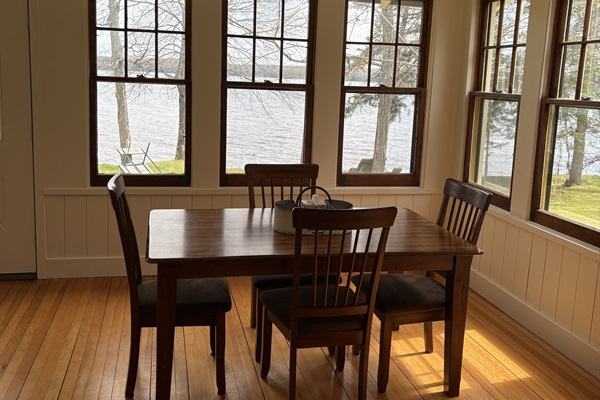 Seating for six (with bench) not shown