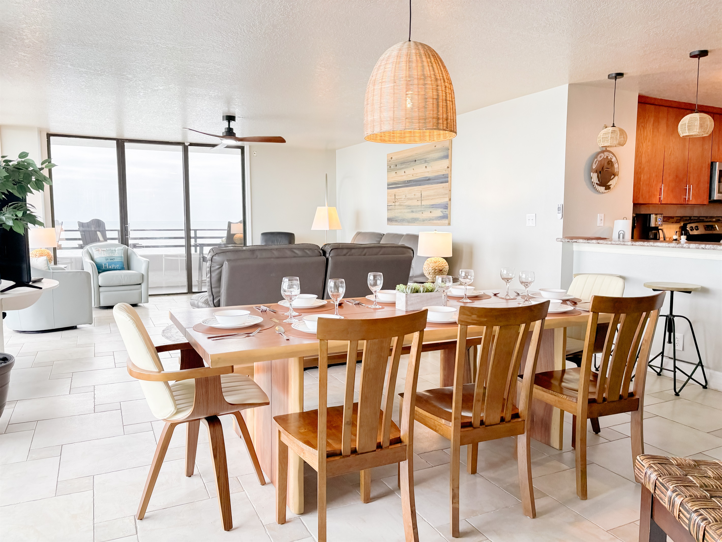 Comfortable dining for 8, or more