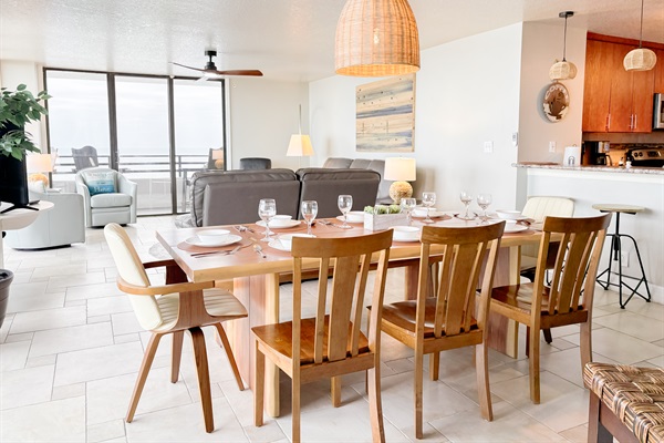 Comfortable dining for 8, or more
