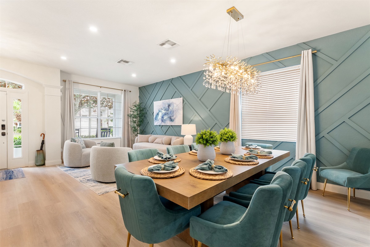 Indoor and outdoor dining for large groups!