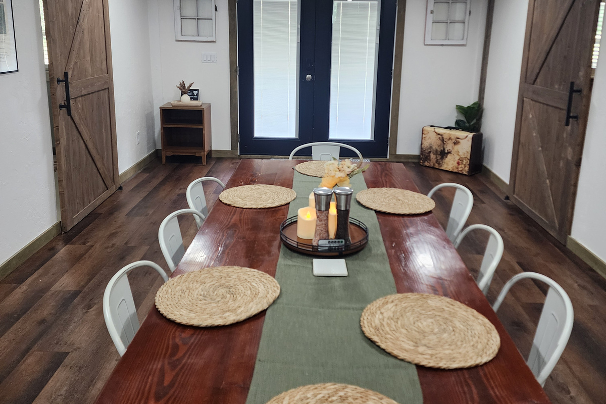 Entry and dining area