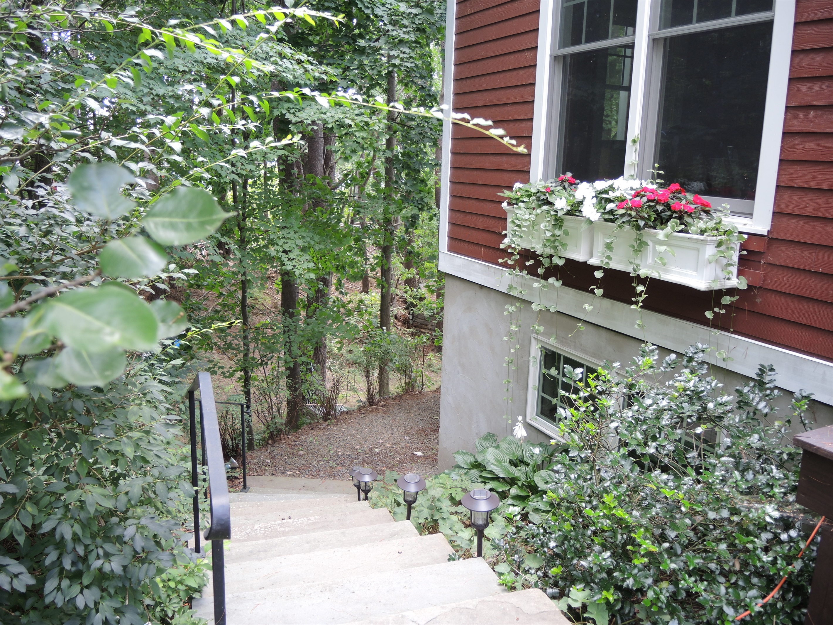 Stairs leading to entrance