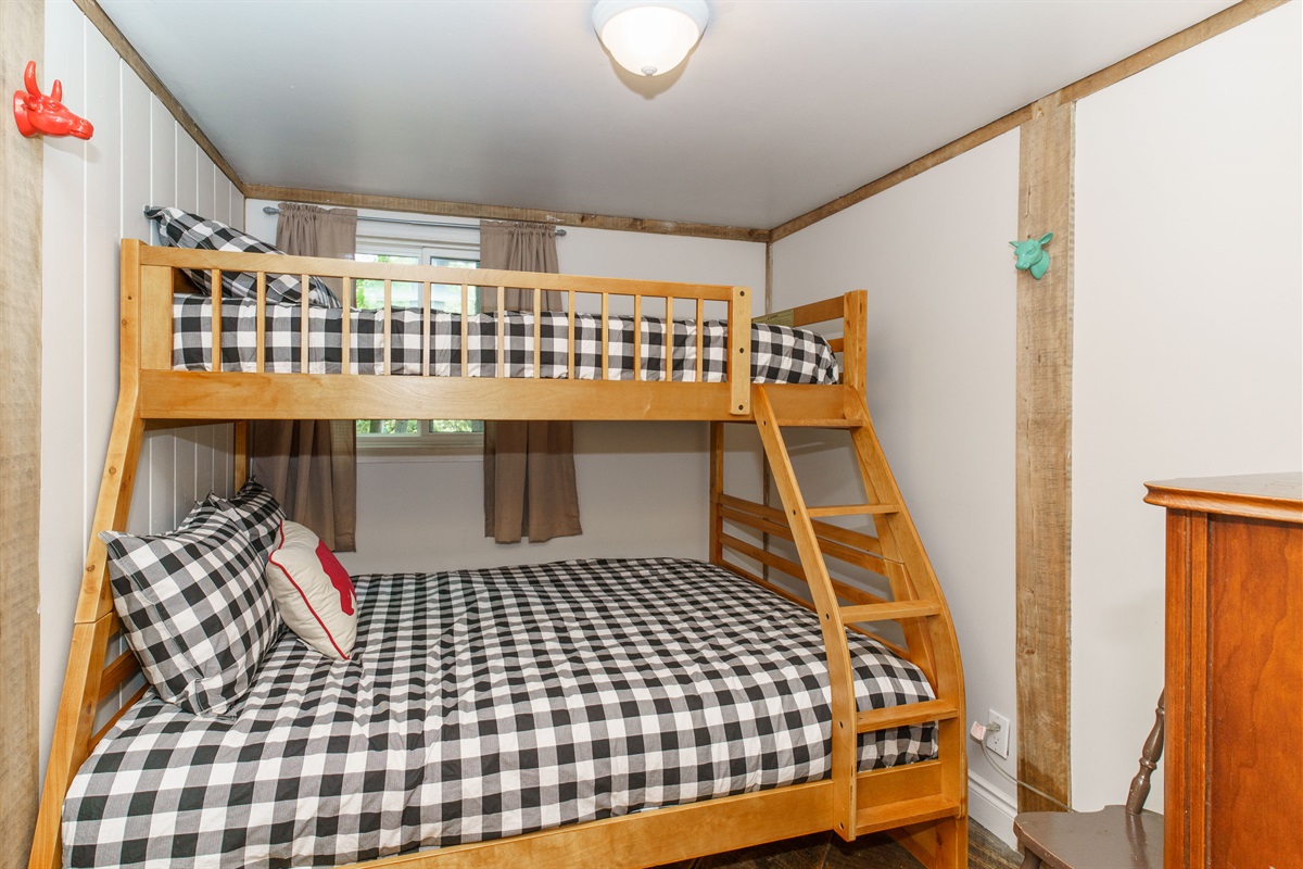 Twin over double bunk bed