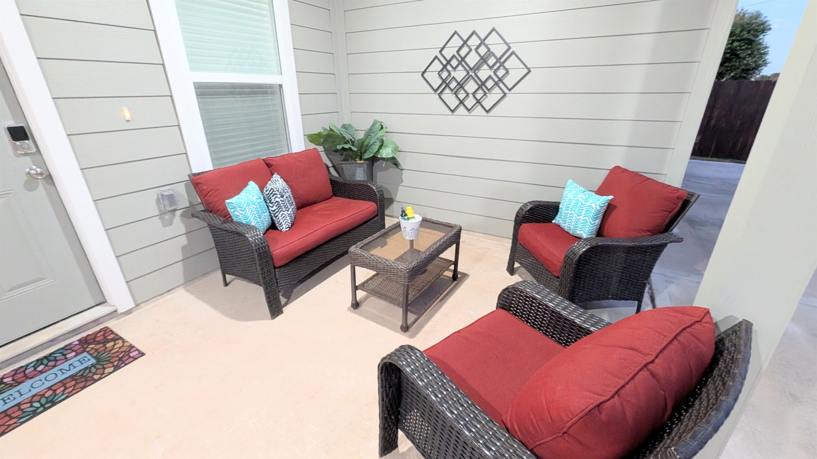 Relax and unwind on this comfortable private patio.