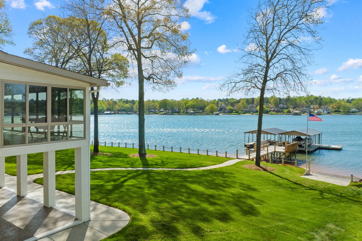 Spacious backyard perfect for outdoor fun.