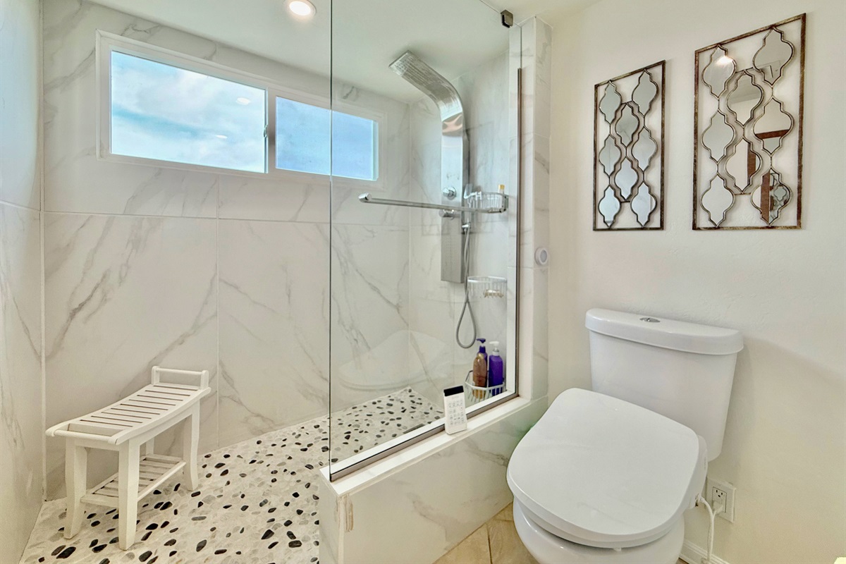 Recently renovated guest bathroom