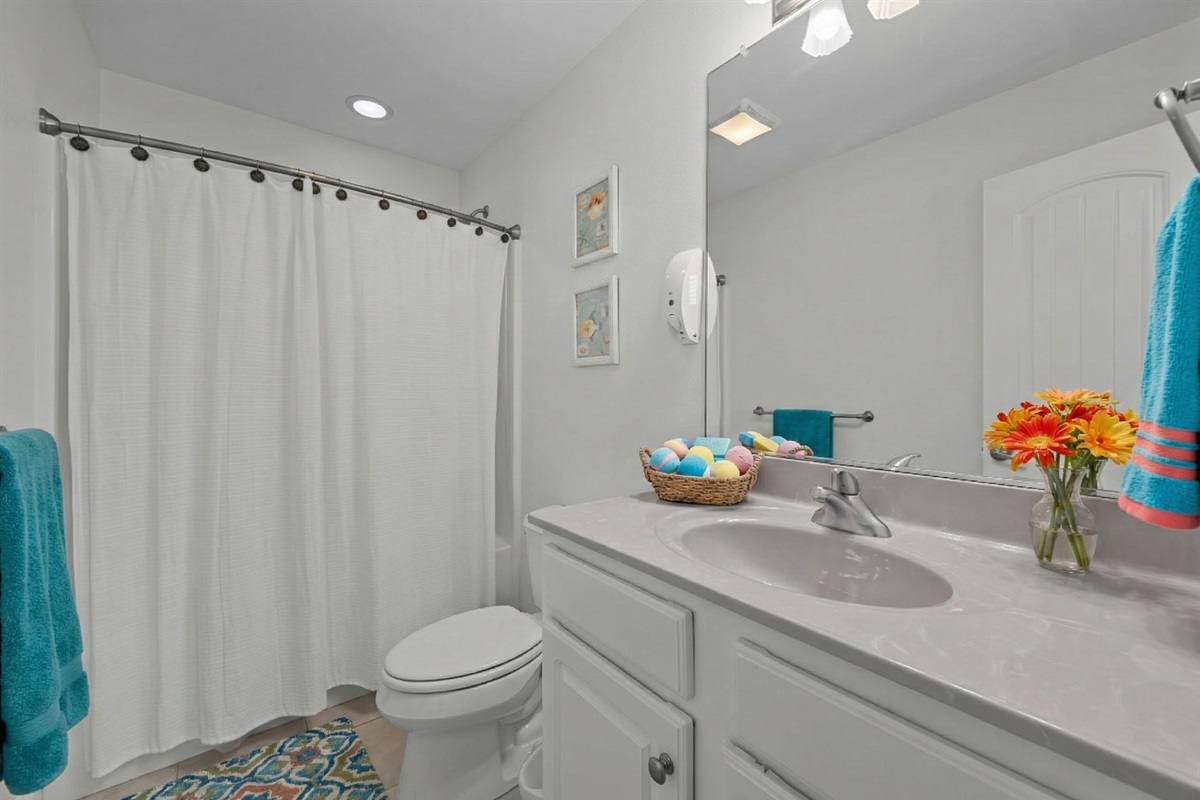 Bath Detail: Walk-in shower, earth tones.
