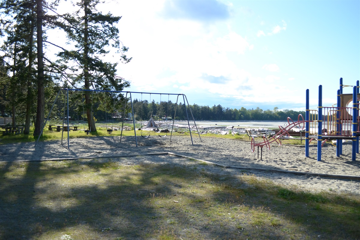 Playground short walk away on the beach