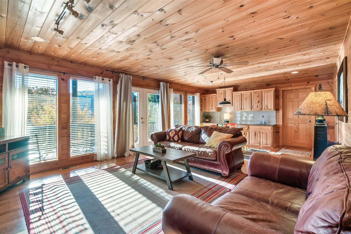 Enjoy peaceful views right from the couch