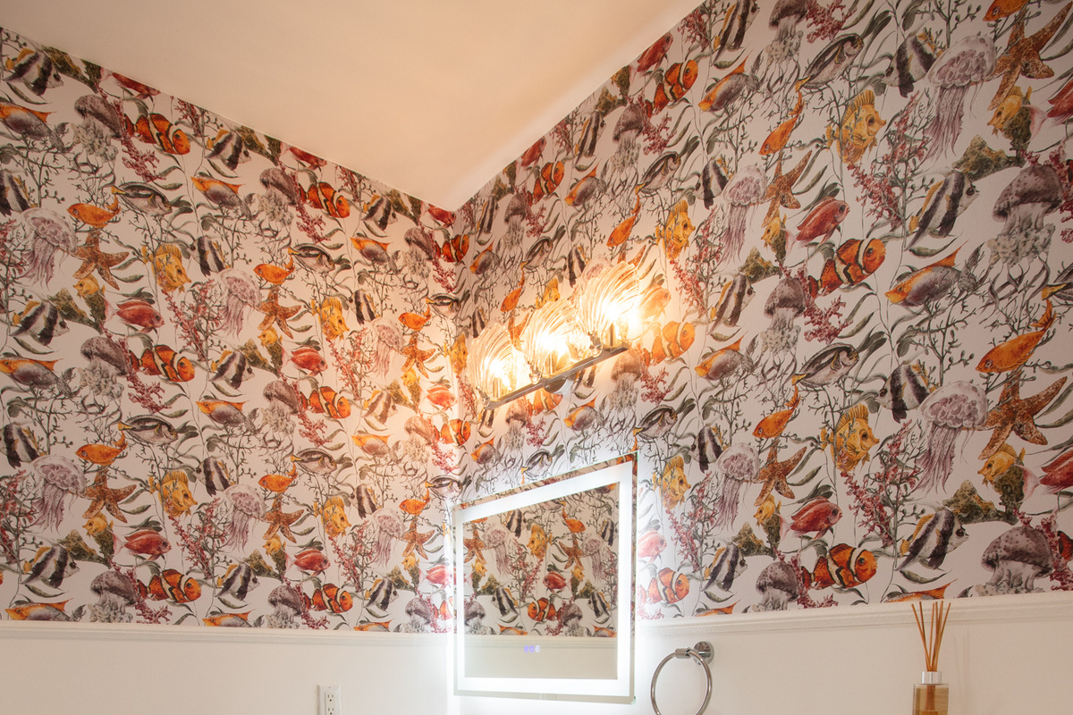 Half bathroom on the second floor