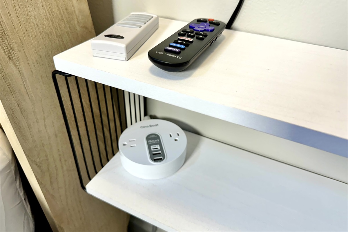 bed-side acess to power and charaging ports