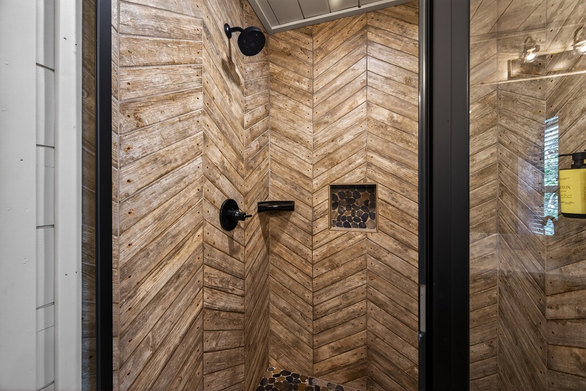 Walk-in shower.
