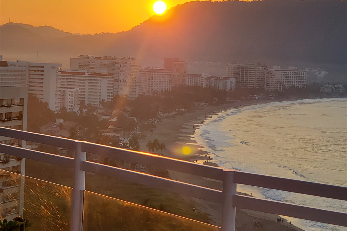 View of the beach from Penthouse patio