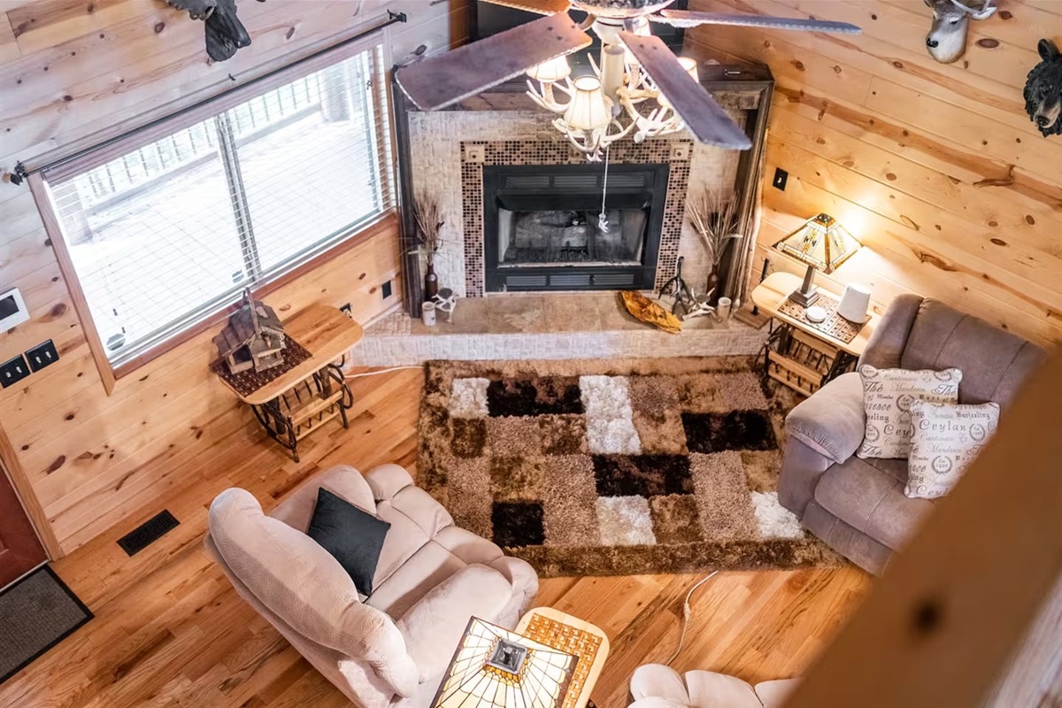 main living room aerial view