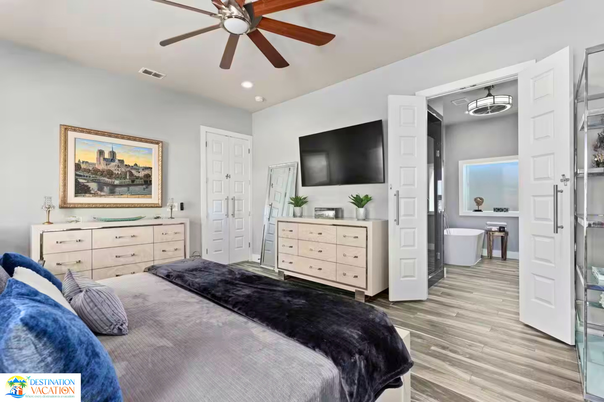 Spacious sleeping quarters create the perfect restful retreat.