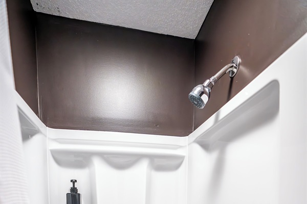 Ensuite bathroom attached to BR3 with soaker tub and shower
