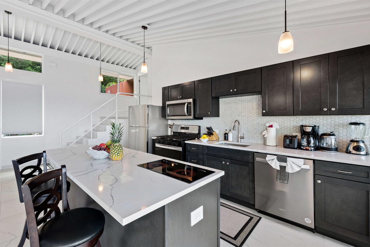 New kitchen with everything you need to cook while on vacation