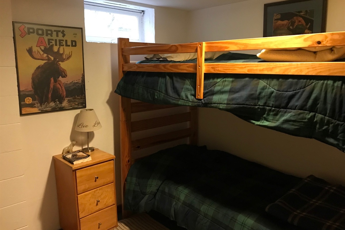 Bedroom 4 - Lower Level
Twin-over-twin bunk