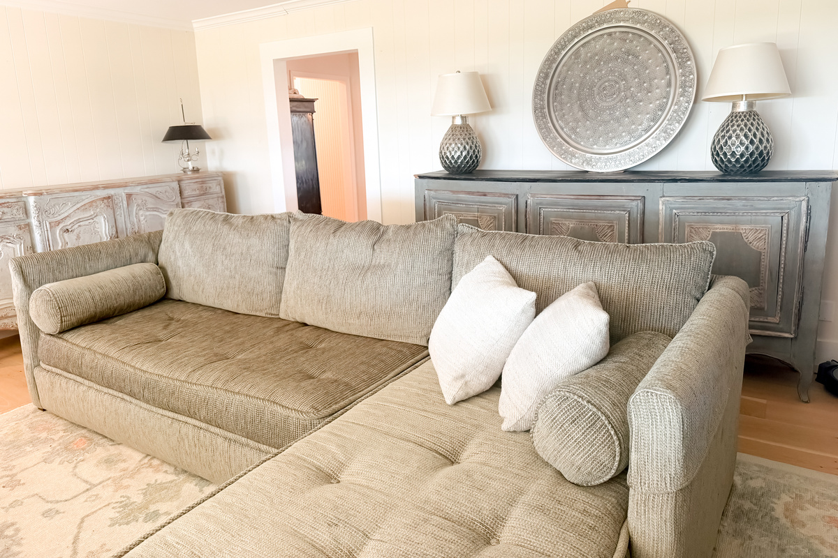 Spacious living room with natural lighting