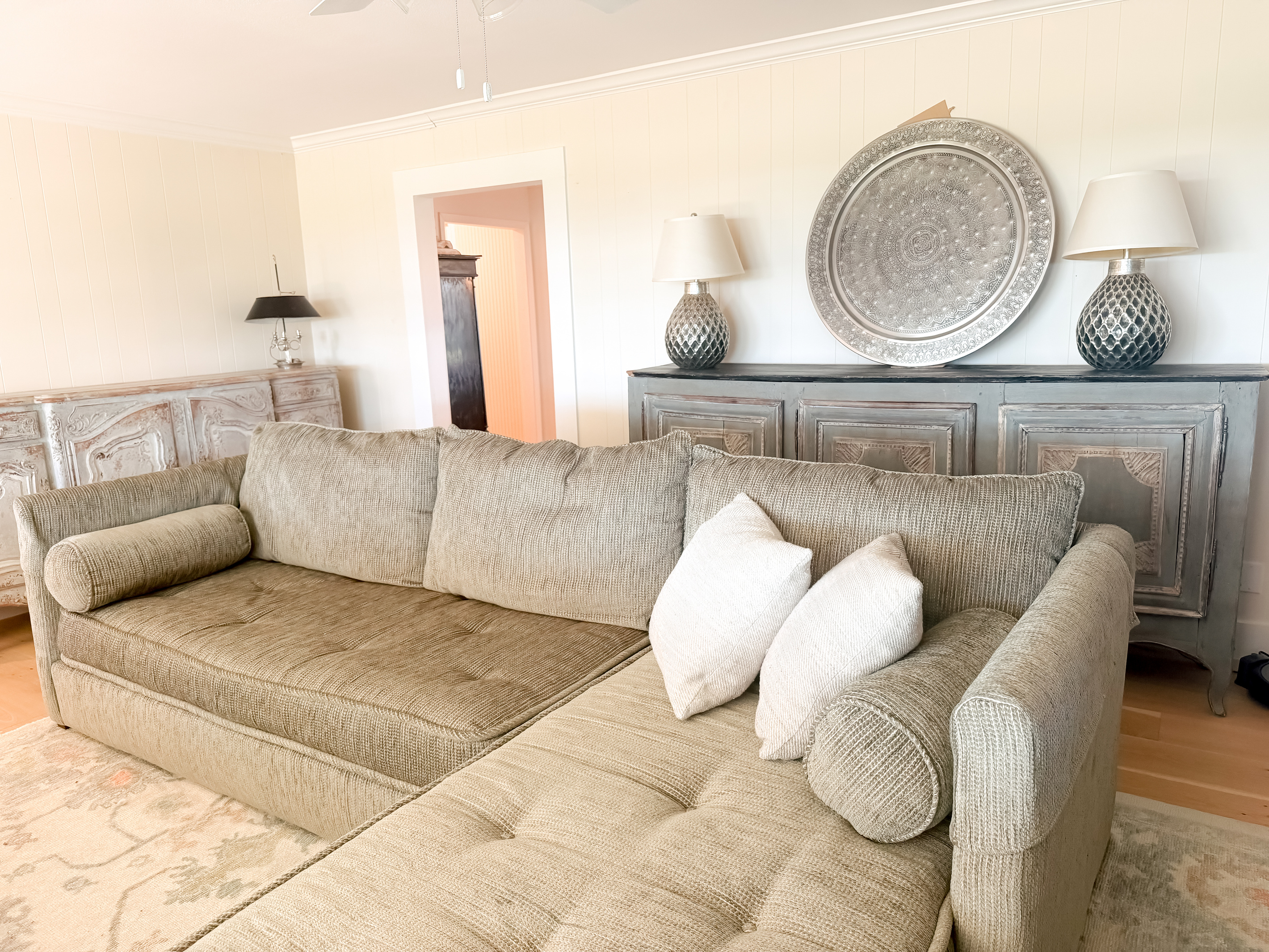 Spacious living room with natural lighting