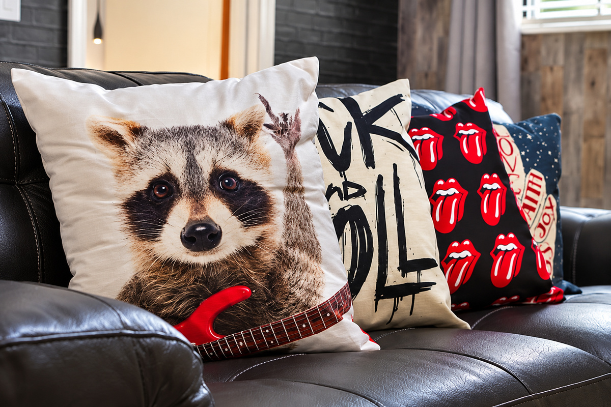 Rocky raccoon is ready to greet you. 