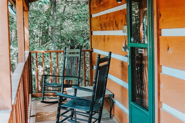 Front Porch. Rocking Chairs on every deck!