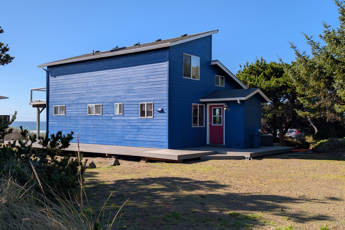 south side of house & deck