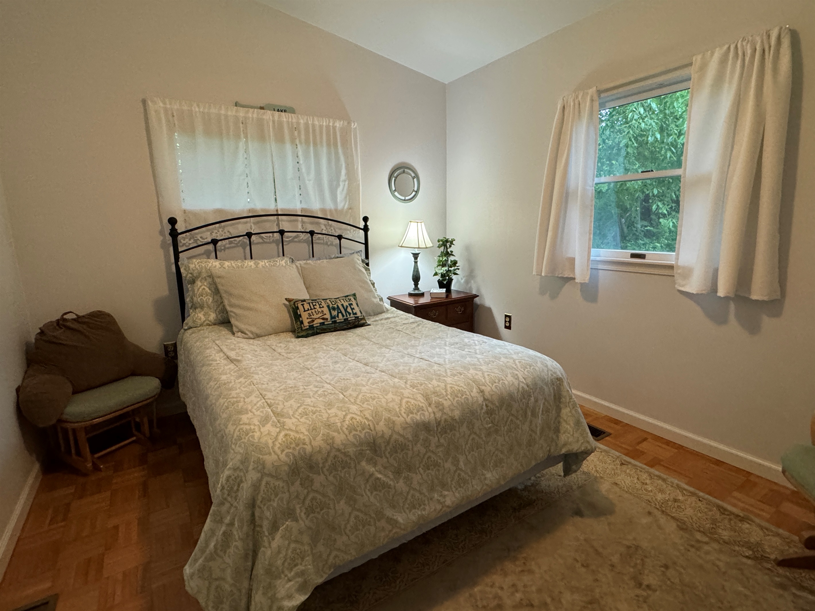 Full bedroom close to hallway bathroom
